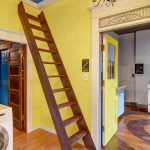 This beautiful, sturdy custom-built metal and heartwood stairway was built in 2021 to provide more functional and space-efficient loft access. 