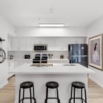 Whip up your favorite dishes in a kitchen that’s both stylish and social. Featuring an eating bar, it’s the perfect spot for morning coffee or evening cocktails with friends.