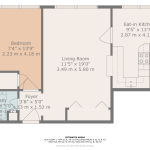 Floorplan and approximate dimensions.