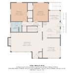 Approximate main-level floor plan showing the living room, dining area, kitchen with breakfast nook, 2 bedrooms and full bath; dimensions are approximate.
