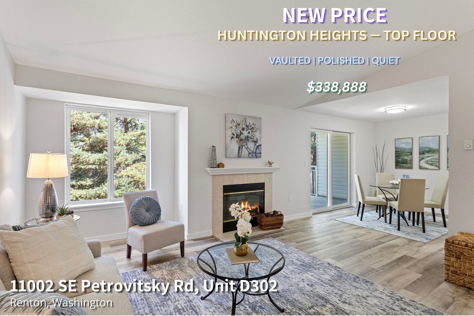 NEW PRICE - 11002 SE Petrovitsky Rd Unit D302